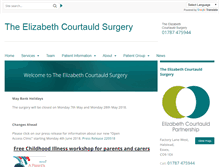 Tablet Screenshot of elizabethcourtauld.gpsurgery.net
