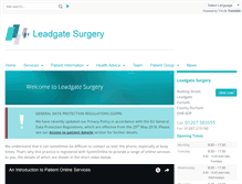 Tablet Screenshot of leadgate.gpsurgery.net