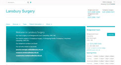 Desktop Screenshot of lansbury.gpsurgery.net