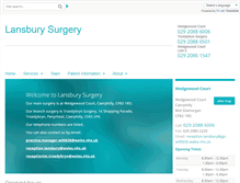 Tablet Screenshot of lansbury.gpsurgery.net