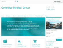 Tablet Screenshot of corbridge.gpsurgery.net