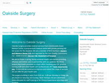 Tablet Screenshot of oakside.gpsurgery.net