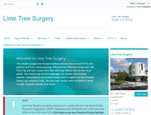 Tablet Screenshot of limetreesurgery.gpsurgery.net
