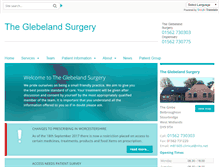 Tablet Screenshot of glebelandsurgery.gpsurgery.net