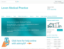 Tablet Screenshot of leven.gpsurgery.net
