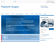 Tablet Screenshot of papworth.gpsurgery.net